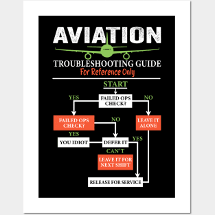 Airplane Pilot, Funny Pilot & Aviation Troubleshooting Guide Posters and Art